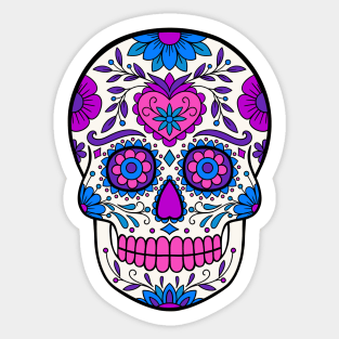 Sugar Skull Art Sticker